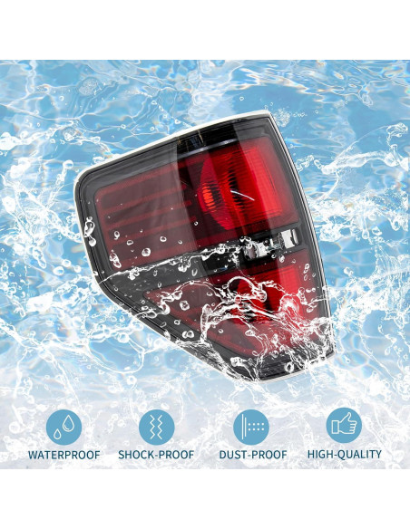 Luz de Freno Trasera VPIMOZO para Ford F150 2009-2014 Humo