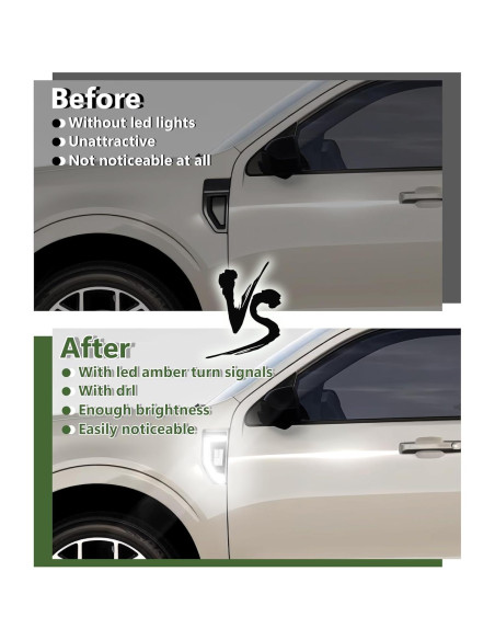 Luces de Marcador Lateral LED CFDSDE para Ford Maverick 2022-2025