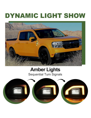 Luces de Marcador Lateral LED CFDSDE para Ford Maverick 2022-2025