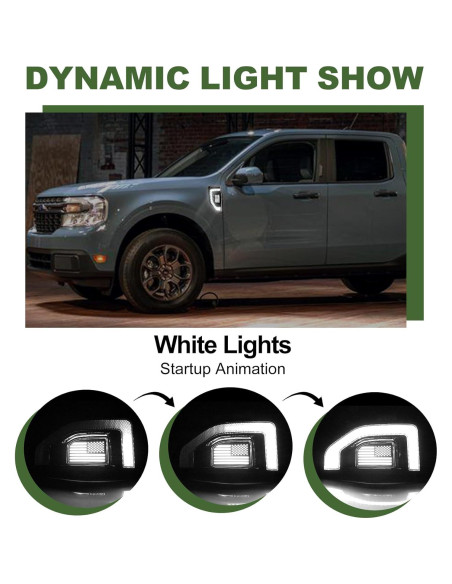 Luces de Marcador Lateral LED CFDSDE para Ford Maverick 2022-2025