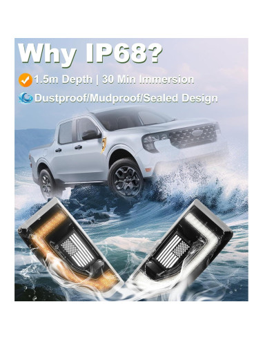 Luces de Marcador Lateral LED CFDSDE para Ford Maverick 2022-2025