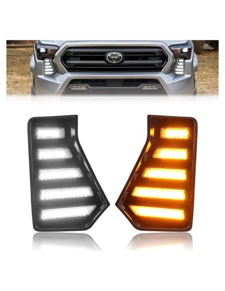 Luces Antiniebla LED DYNVEX Tacoma 2024-2025, Ámbar y Blanca