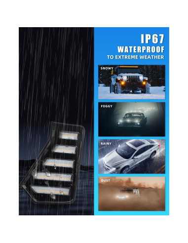 Luces Antiniebla LED DYNVEX Tacoma 2024-2025, Ámbar y Blanca