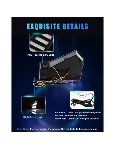 Luces Antiniebla LED DYNVEX Tacoma 2024-2025, Ámbar y Blanca