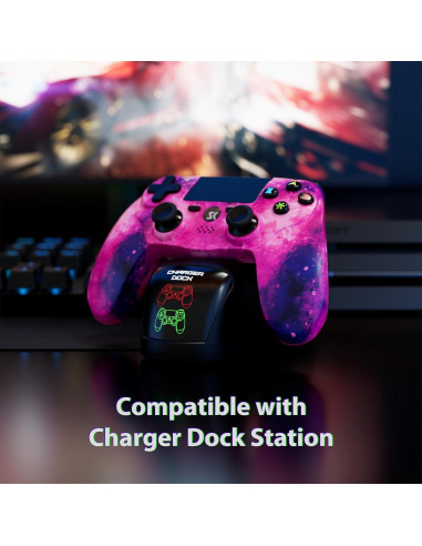 Controlador Inalámbrico Rosa CHENGDAO PS4 800mAh 6 Ejes