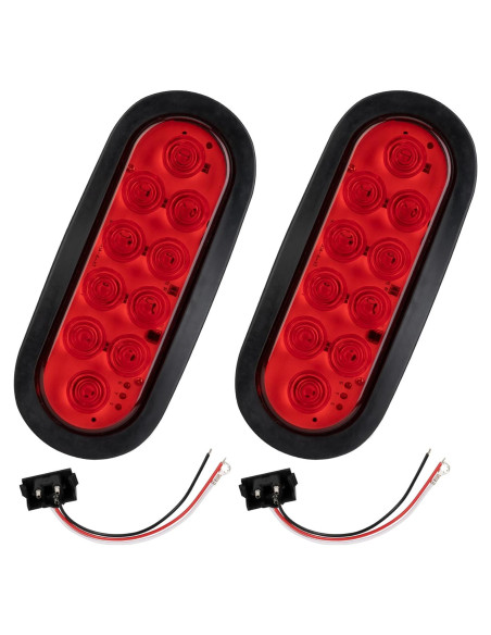 Luces Traseras LED RUNBAITOO 6" Rojas Impermeables IP67