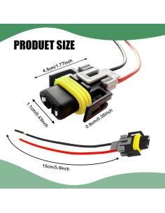 Conector de Arnés de Luz Antiniebla H8/H9/H11 Tecledsn 4PCS 2