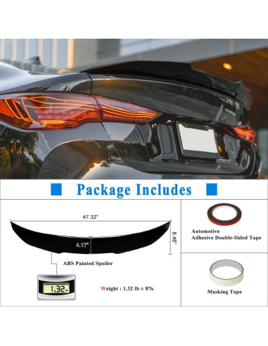 Spoiler Trasero Negro Brillante BMW G82 M4 2021-2026