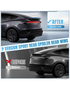 Spoiler Alerón ABS para Tesla Model Y 2026 Juniper - Negro Mate 2