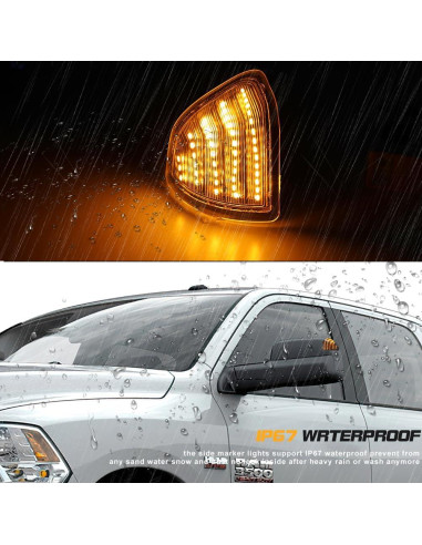 Luces de señal de giro LED Dodge Ram 2010-2018 - Lente clara