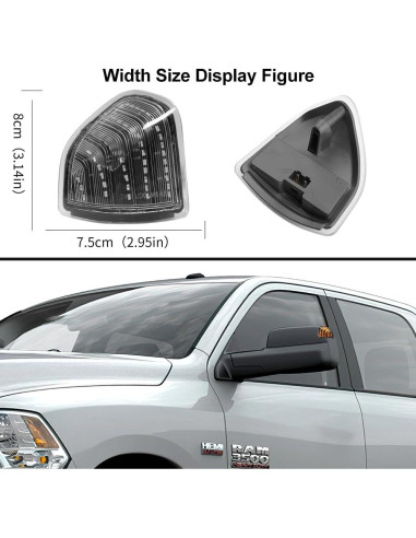 Luces de señal de giro LED Dodge Ram 2010-2018 - Lente clara