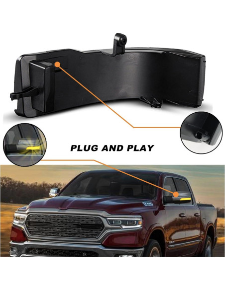 Luces LED Secuenciales Ahumadas KEEGTBOX para Dodge Ram 1500 2019-2023