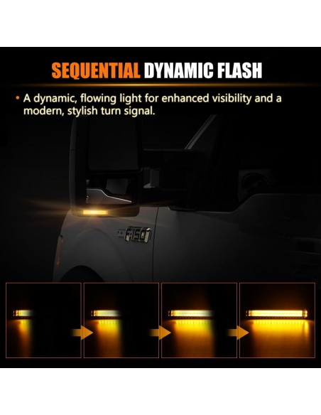 Luces de Marcador LED Secuenciales ATROVI para Ford F150 2004-2014