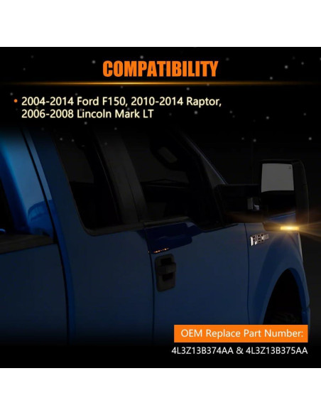 Luces de Marcador LED Secuenciales ATROVI para Ford F150 2004-2014