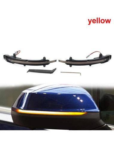 Luces de Espejo Dinámicas LED Audi Q5 SQ5 Q7 2008-2017 Amarillo