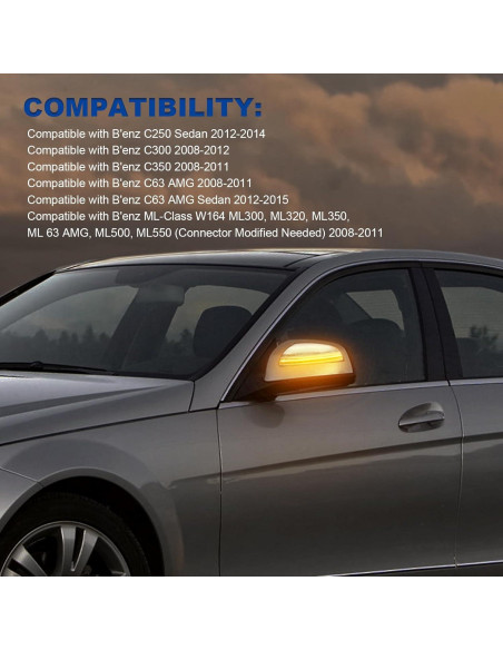 Luces de Señal de Giro LED HTZCMOTO para Espejo Lateral