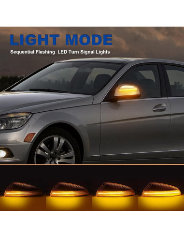 Luces de Señal de Giro LED HTZCMOTO para Espejo Lateral
