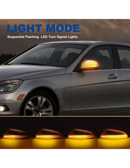 Luces de Señal de Giro LED HTZCMOTO para Espejo Lateral