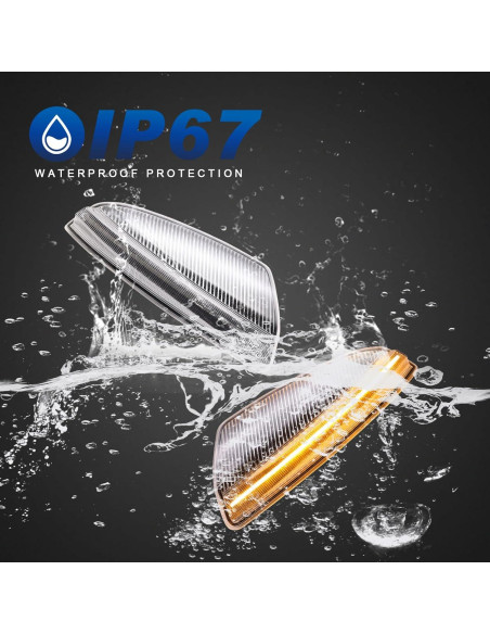 Luces de Señal de Giro LED HTZCMOTO para Espejo Lateral