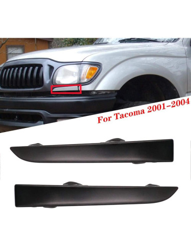 Paneles de recubrimiento faro KYYET Tacoma 2001-2004 Negro