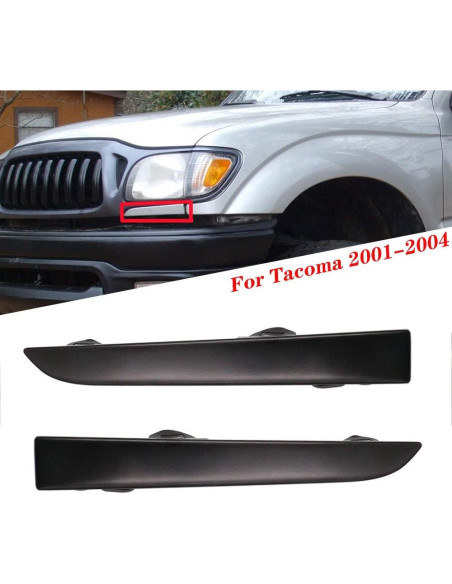 Paneles de recubrimiento faro KYYET Tacoma 2001-2004 Negro