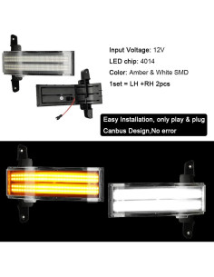 Luces LED Secuenciales ROCCS para Espejo Lateral Chevy/GMC 2014-2019 2