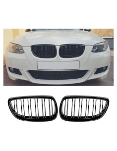 Rejilla Frontal GSRECY Doble Listón Negro Brillante BMW E92 E93