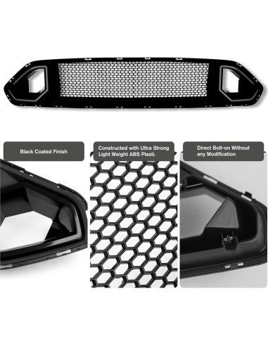 Rejilla Superior Parachoques Frontal LitMiRaCle Mustang 2018-2023