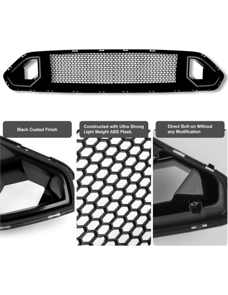 Rejilla Superior Parachoques Frontal LitMiRaCle Mustang 2018-2023