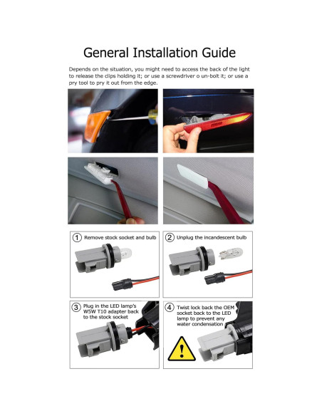 Kit Luz Marcador Lateral LED Secuencial iJDMTOY Porsche 911 996 986