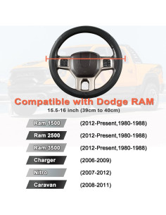 Cubierta de Volante West Llama para Dodge RAM 1500 2500 3500 39-41 cm 2