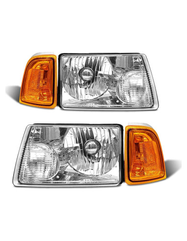 Faros para Ford Ranger 2001-2011 ADCARLIGHTS Lente Clara