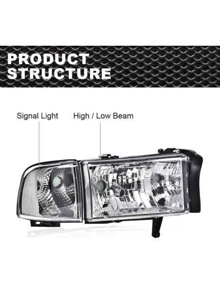 Faros CNNELL para Dodge Ram 1500 2500 3500 1994-2002