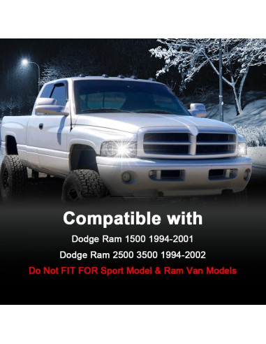Faros CNNELL para Dodge Ram 1500 2500 3500 1994-2002