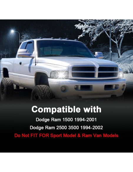 Faros CNNELL para Dodge Ram 1500 2500 3500 1994-2002