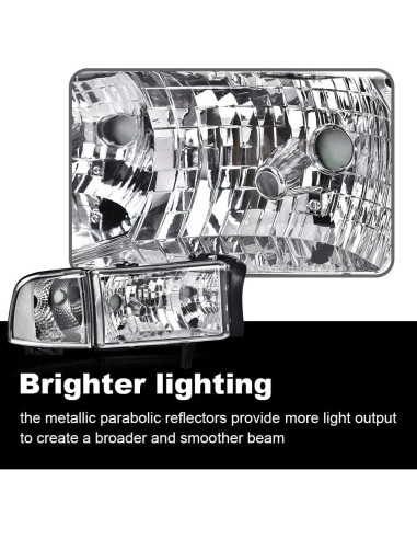 Faros CNNELL para Dodge Ram 1500 2500 3500 1994-2002