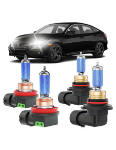Bombillas Halógenas XFLHEHD para Honda Civic 2016-2022, 5000K