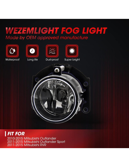 Luces Antiniebla WEZEMLIGHT H11 55W para Mitsubishi Outlander 2010-2015