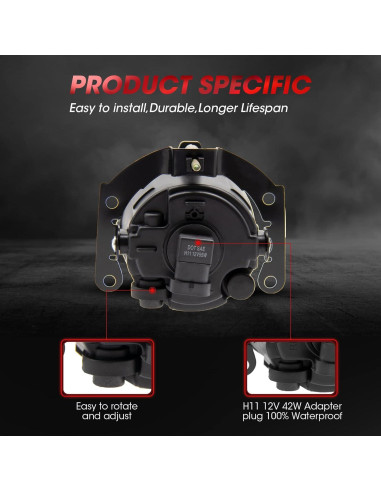 Luces Antiniebla WEZEMLIGHT H11 55W para Mitsubishi Outlander 2010-2015