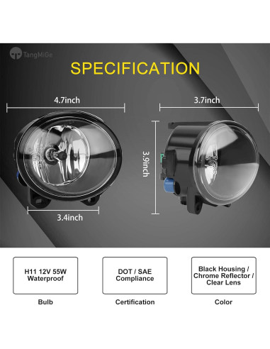 Luces Antiniebla TangMiGe H11 para BMW F22 F23 E92 E93 2007-2020