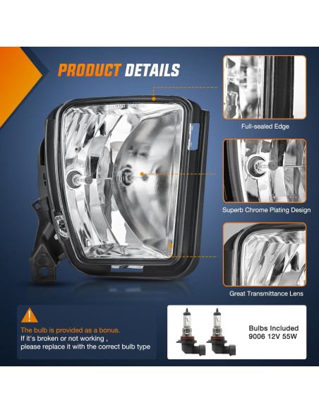 Luces Antiniebla Nilight para Dodge Ram 1500 2013-2021