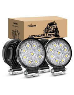 Luces LED Nilight 15016F-C 27W 4Pcs 6000K Impermeables