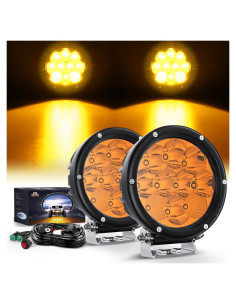 Luz LED de Conducción Nilight 50W Ámbar 5.7" IP68 Offroad