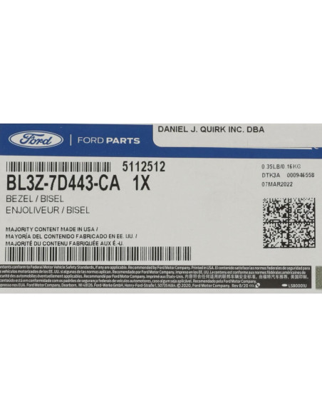 Cubierta Selector Engranajes Ford Raptor 2011-2014 OEM