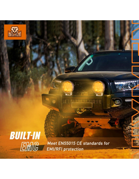 Luz LED de Conducción Nilight 50W Ámbar 5.7" IP68 Offroad