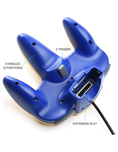 Controlador N64 miadore Amarillo y Azul para Consola