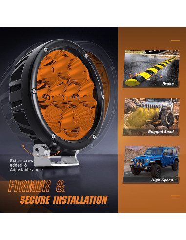 Luz LED de Conducción Nilight 50W Ámbar 5.7" IP68 Offroad