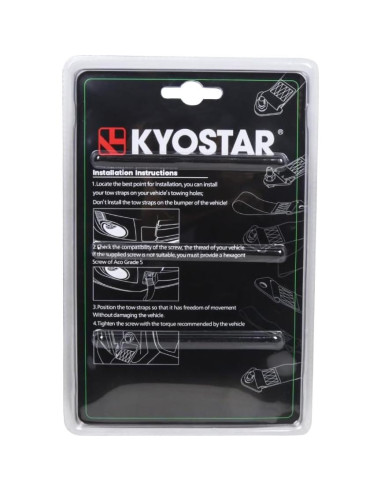 Correa de Remolque Universal Kyostar Dorado 3628 kg Alta Resistencia