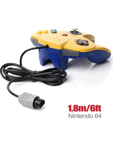 Controlador N64 miadore Amarillo y Azul para Consola