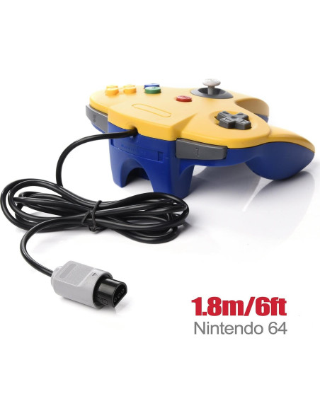 Controlador N64 miadore Amarillo y Azul para Consola